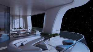 宇宙太空飞船阳台