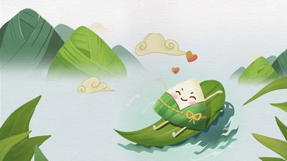绿色小清新端午节粽子