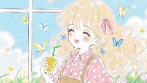 蝴蝶翩翩，夏日甜光