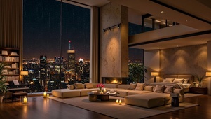 唯美安静城市雨