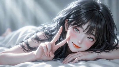 柔光居家卧室美女
