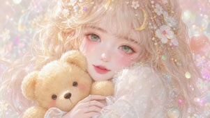 抱熊少女