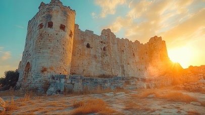 黄昏静谧历史建筑