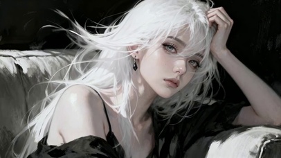 禁欲系白发颓废纯欲伤感欧美少女