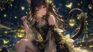 绿色系列二次元猫女