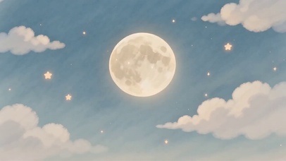 圆月当空
