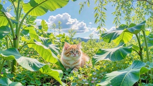 水洼里的小熊倒影