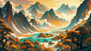 敦煌风群山