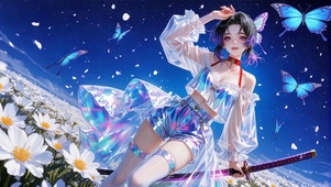 花海蓝蝴蝶美少女蝴蝶忍