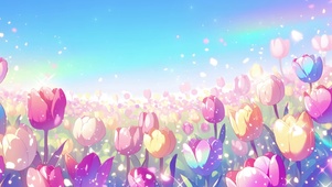 彩虹花丛