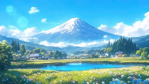 雪山下的村落