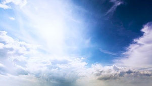 4K 高清 夏日风暴云与阳光