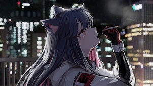 吸烟的女孩