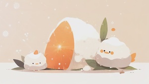 雪地暖橙
