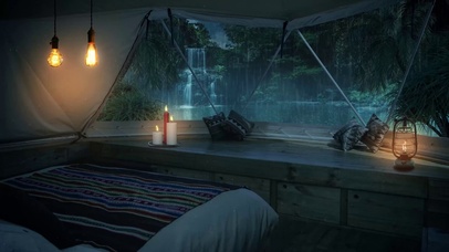 在瀑布雨林帐篷里过夜