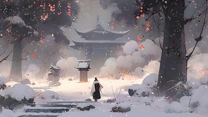 4K 古风雪景