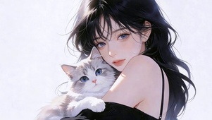 纯欲清冷猫系美女