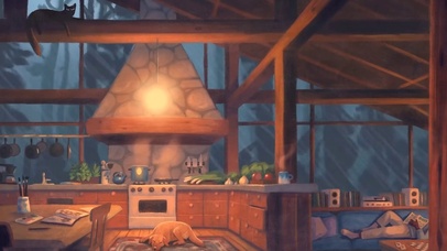 风雨中的温馨小屋