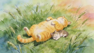 草地上的猫咪