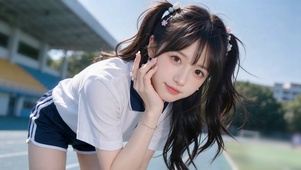 俏皮校园女孩
