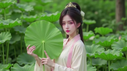 清纯治愈古风美女