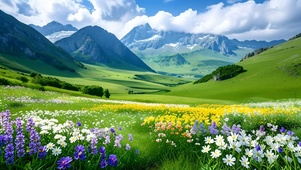 绿色护眼清新花草