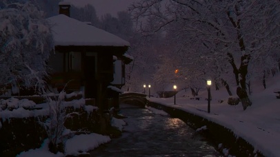 雪村河冬季溪流