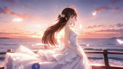 夏弥丨风挽白纱丨