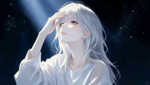 星空银发少女