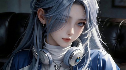 电竞耳机少女