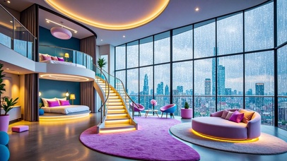 【雨景】超大开间