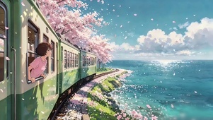 列车海樱花