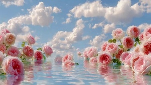 唯美的水上花