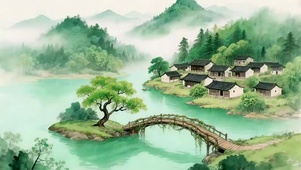 青山与河流