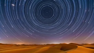 星空沙漠流星沙浪