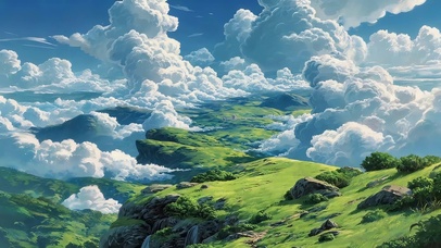 唯美的云海草原