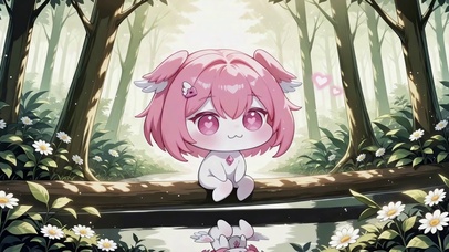 森林里的粉发小天使莉奈娅