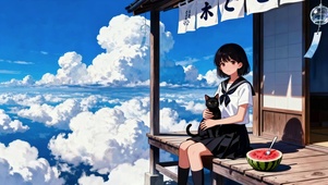 夏日云隙间