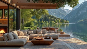 林间湖畔山影居