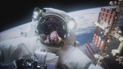 4K 高清 太空行走的宇航员