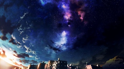 4K唯美治愈城市星空