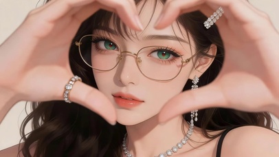 比心女孩