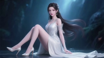 幽静山谷3D动漫长发美女1