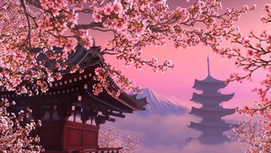 樱花富士山