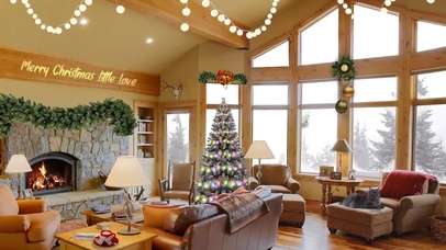 溫暖的冬日早晨聖誕氛围