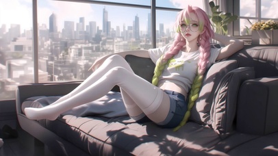 午后阳光坐着的寺蜜璃