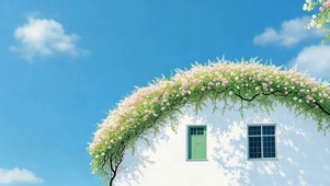 清新阳光花园小屋