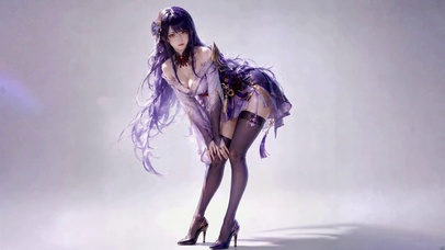 紫发二次元美少女雷电将军