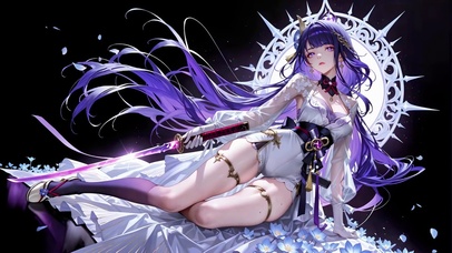 紫发长腿少女
