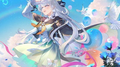 七彩泡泡女孩